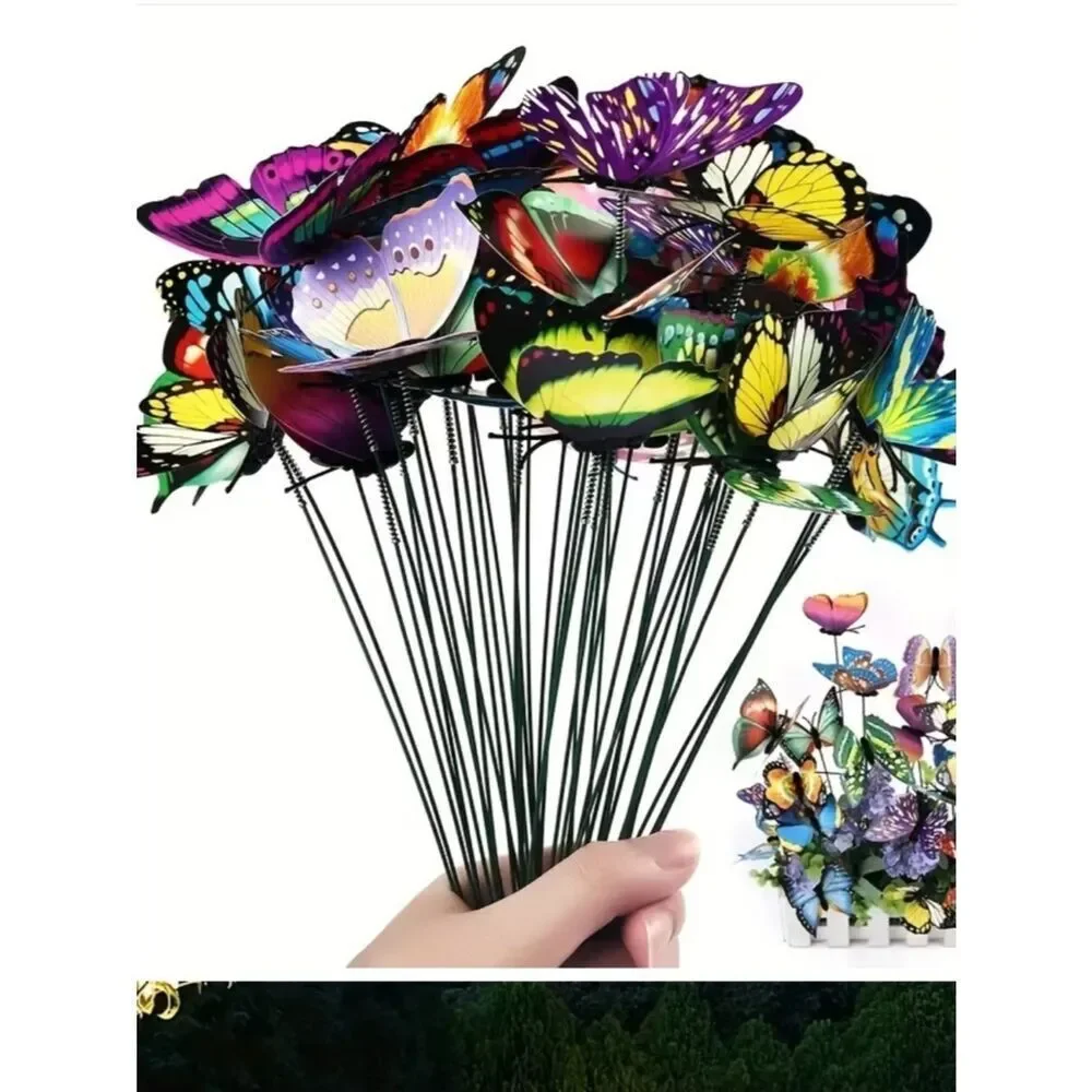 *NEW* Set of18 assorted bobble butterflies for wreaths, bouquets, arrangements